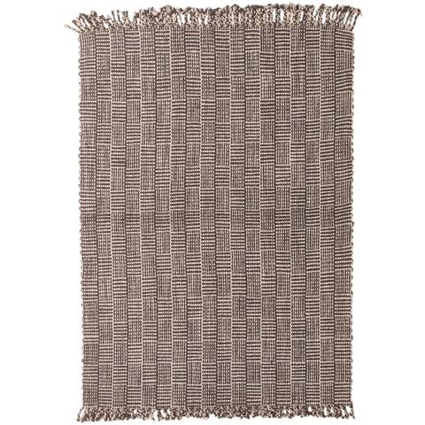 ECARPETGALLERY Hand Tufted Sienna Dark Grey Wool Rug - 5'3 x 7'5