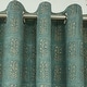 preview thumbnail 19 of 30, Fabdivine Handmade Pure Linen Fabric Eyelet Curtain Block Print Floral Drape 54" X 102" - Inderdhanush- Blue, Green
