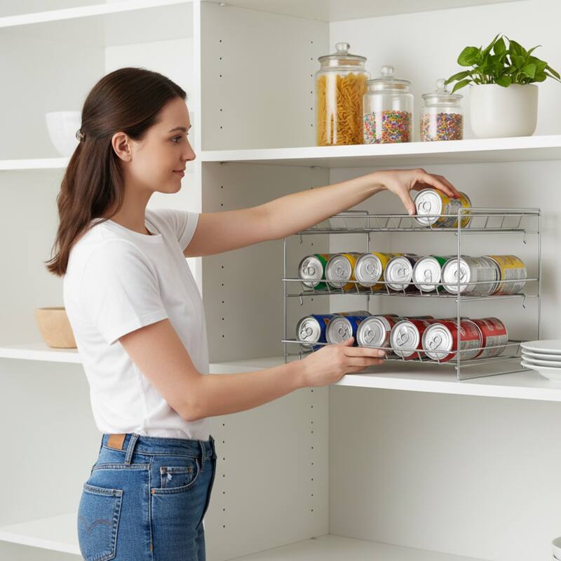 3-Tier Can Organizer and Dispenser - Rack Holds up to 27 Cans - For Kitchen Pantries and Countertops by Classic Cuisine