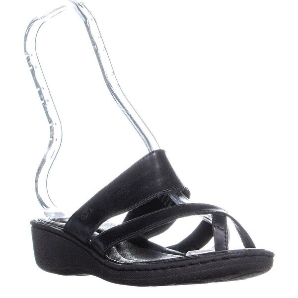born black wedge sandals