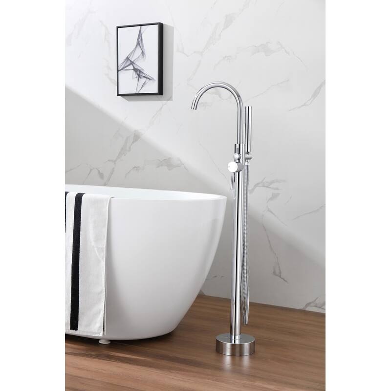 Elegant Lighting FAT-8001 Steven Floor Mounted Clawfoot Tub Filler