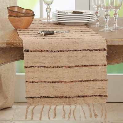 Table Runner With Striped Design