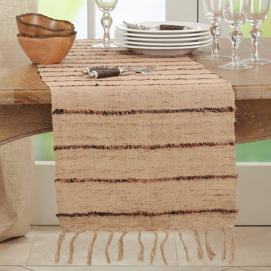 Table Runner With Striped Design