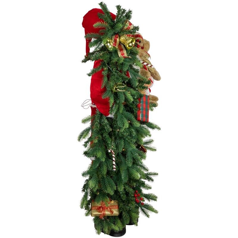 48" Musical Santa Claus Tree Teddy Bear Figure
