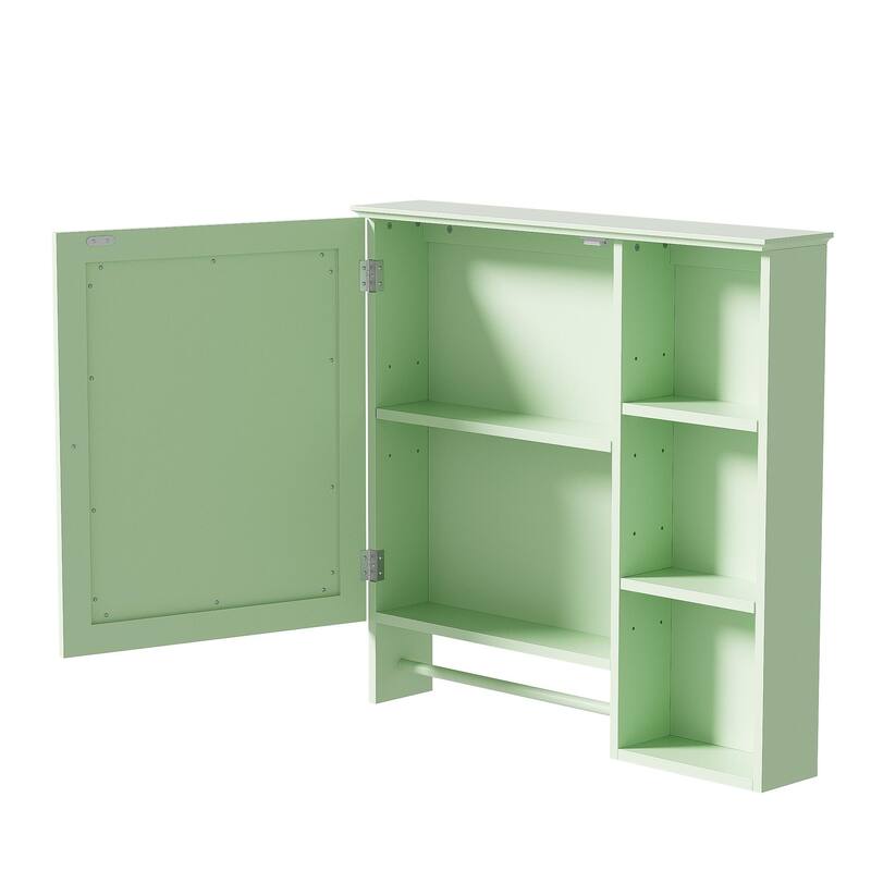 Wall-Mounted Bathroom Storage Cabinet with Large Mirror Door