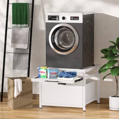VEIKOUS Laundry Pedestal for Washer and Dryer - 29" x 29" Large Storage Drawer