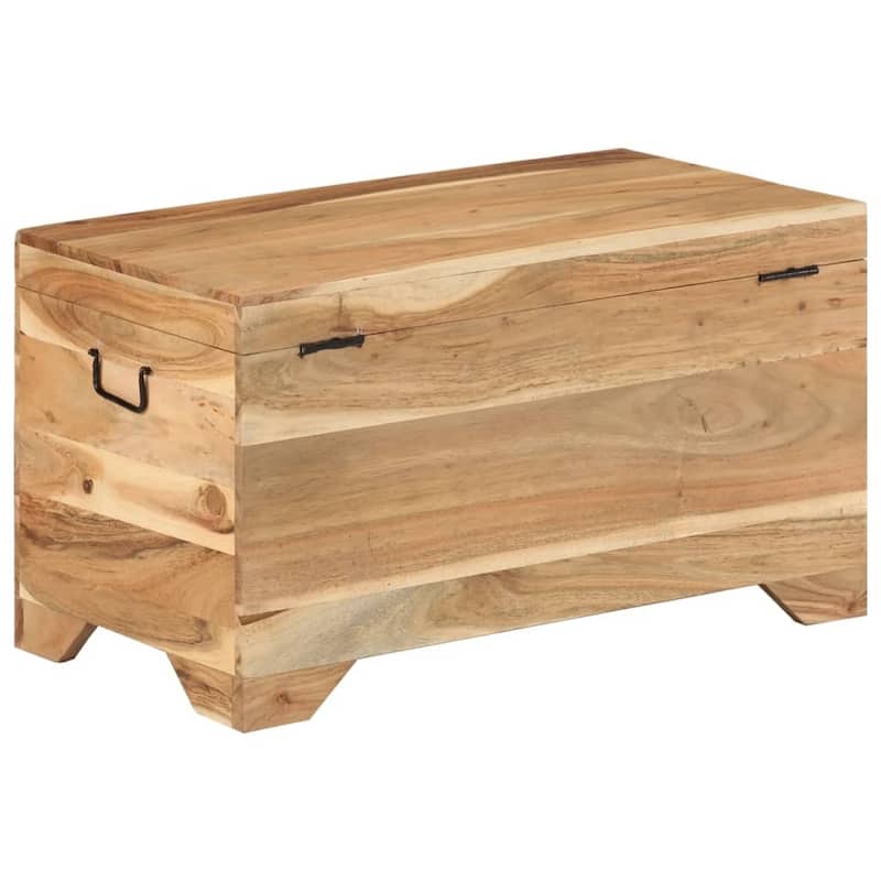 vidaXL Storage Chest Solid Acacia Wood - 28.7" x 15.4" x 16.1"