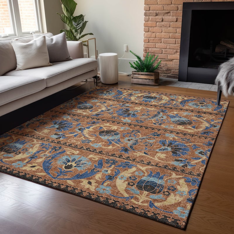 Machine Washable Indoor/ Outdoor Global Alix Chantille Rug