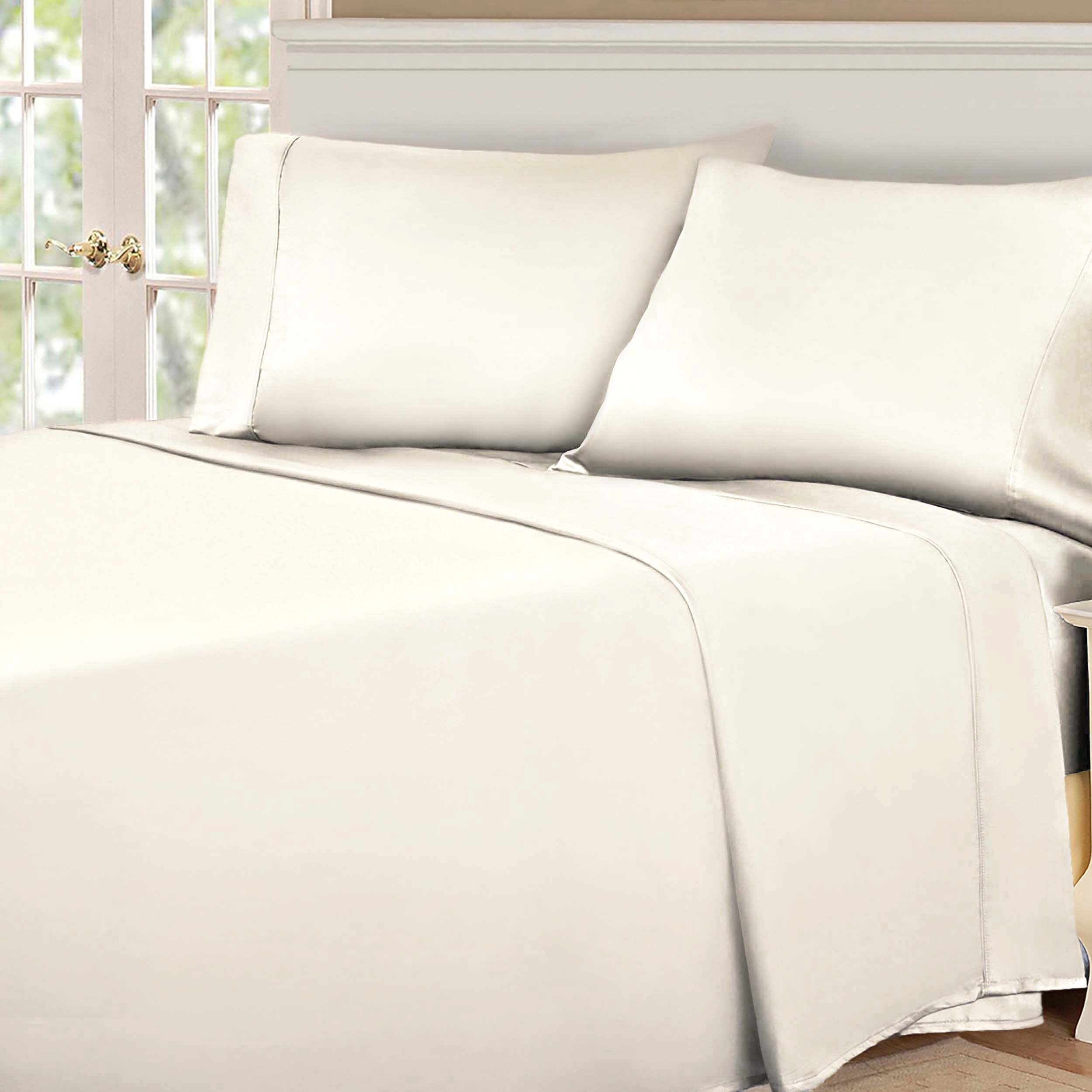 4 Pieces Bed Sheet Set 600 TC Percale Cotton Multi-Color Size And Drop