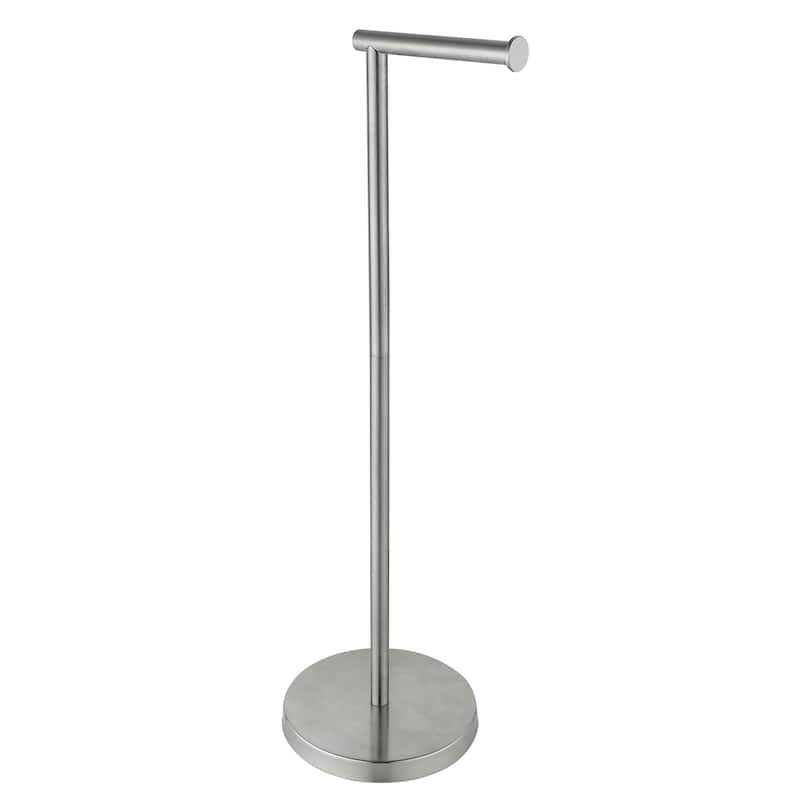 Bathroom Freestanding Toilet Paper Holder Tissue Roll Holder - Silver