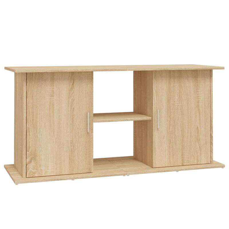 vidaXL Aquarium Stand Sonoma oak Engineered wood 47.6 x 16.1 x 22.8 in - 16.1 x 47.6 x 22.8