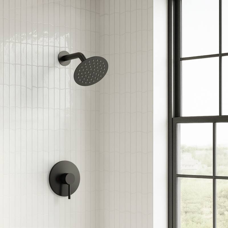 Single-Function Shower Faucet Stainless Steel Rain Shower Head with Pressure-Balanced Valve