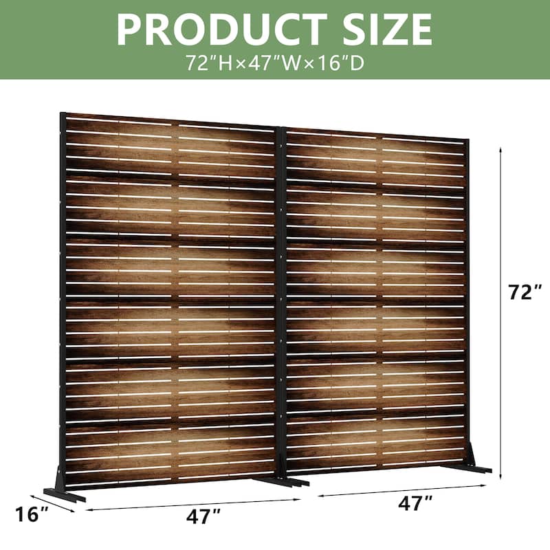 Outdoor Metal Privacy Screen Fence Panel