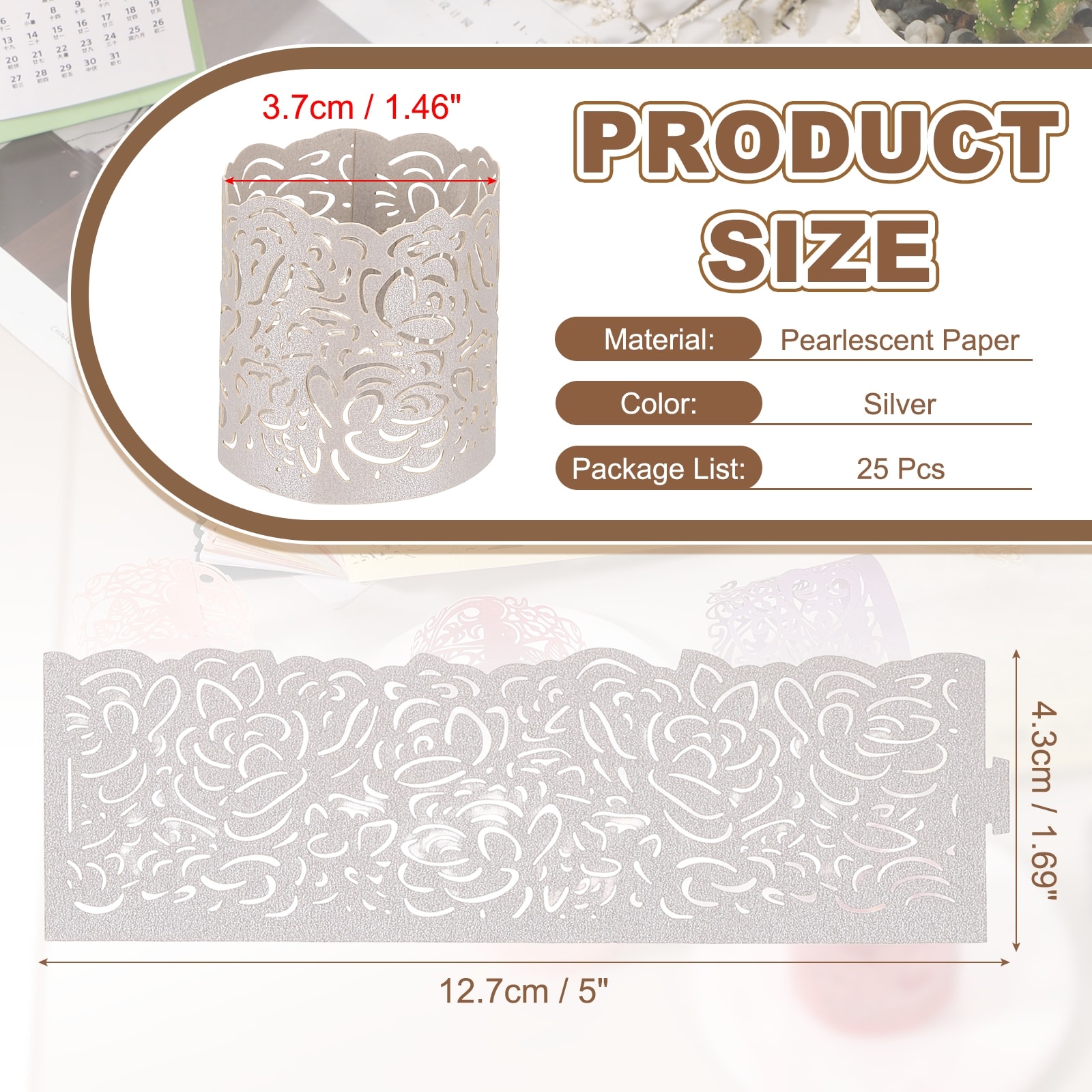 Candle Wraps, Laser Cut Votive Candles Holder Wraps for LED Tealight Candles, Tea Light Wrap for Elegant Festival