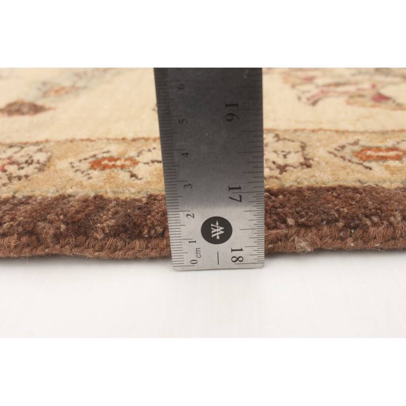 ECARPETGALLERY Hand-knotted Chobi Twisted Dark Brown Wool Rug - 9'2 x 12'1