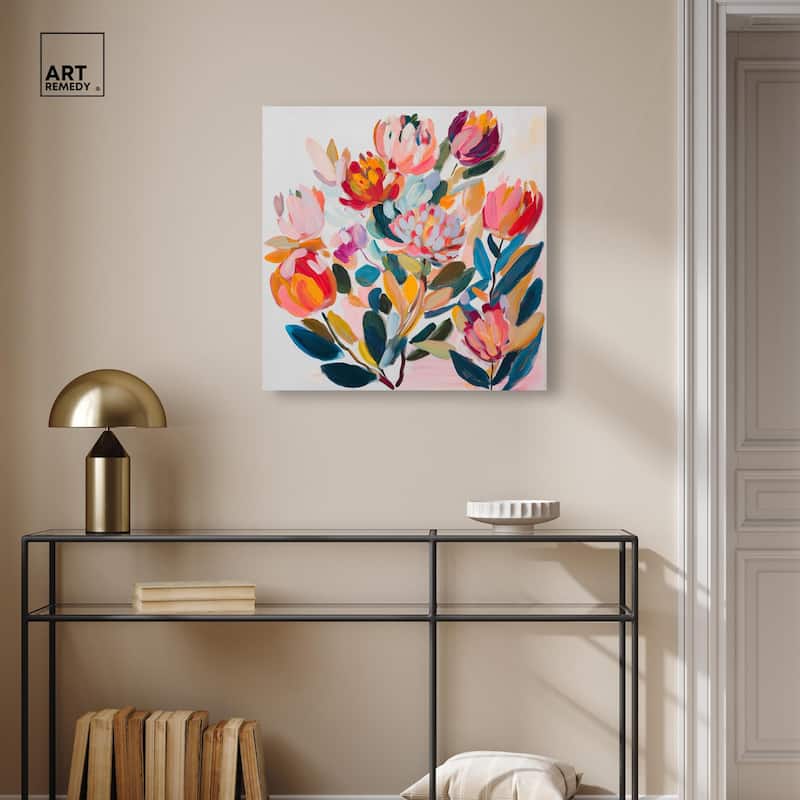 Contemporary Flora II Canvas by Art Remedy, Gallery Wrapped