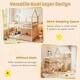 preview thumbnail 11 of 18, Costway Twin Over Twin House Bunk Bed with Roof, Ladder & Full-length