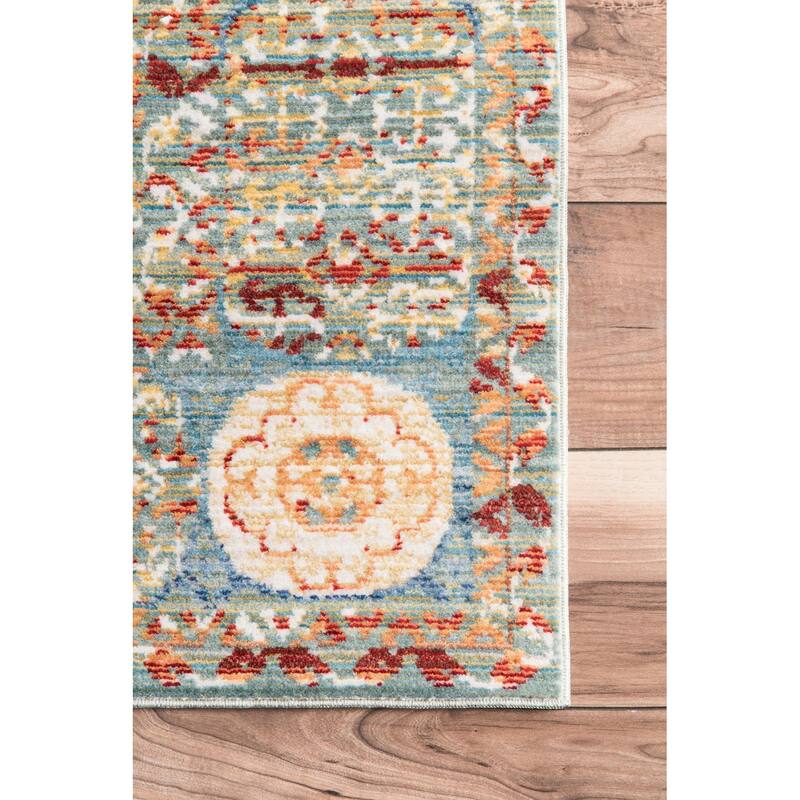 Nuloom Vintage Persian Inspired Faded Medallion Area Rug