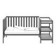 preview thumbnail 34 of 33, Storkcraft Pacific 4-in-1 Convertible Crib and Changer - 2 Open Shelves, Water-Resistant Vinyl Changing Pad with Safety Strap