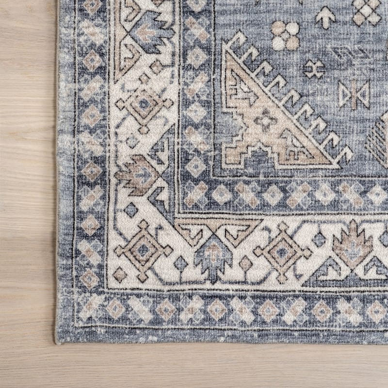 Nuloom Jordan Vintage Medallion Machine Washable Area Rug