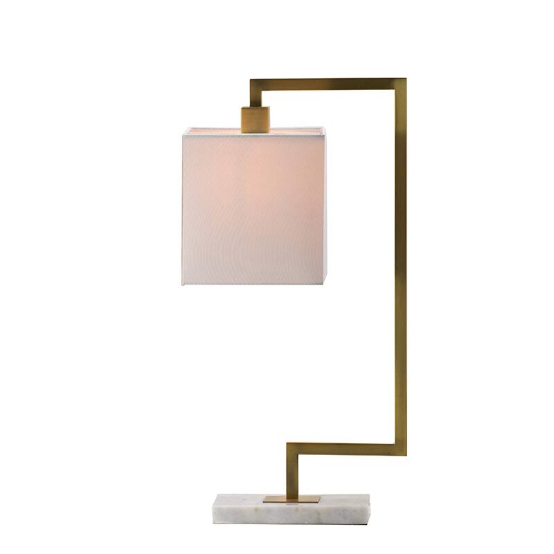 9x14.3x25.2" Metal Table Lamp With unique dual-bend arm design