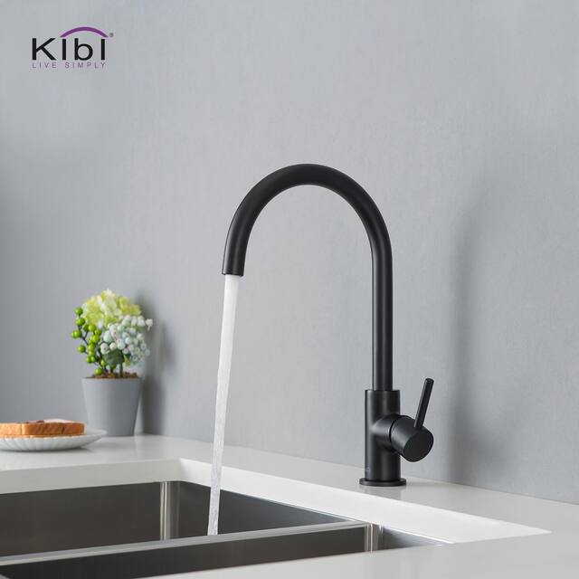 Lead Free Solid Brass High Arc Single Level Bar Prep Kitchen Faucet with Single Handle