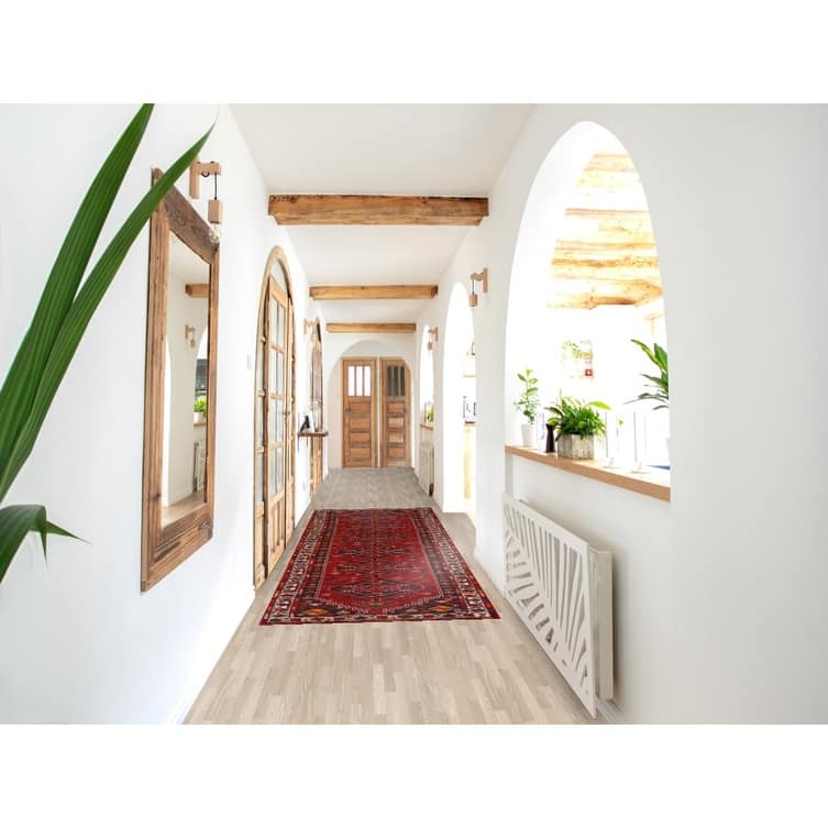 Hand Knotted Oriental 100% Wool Carpet Traditional Tribal Red Shiraz Runner Rug - 10' 8'' X 3' 2''