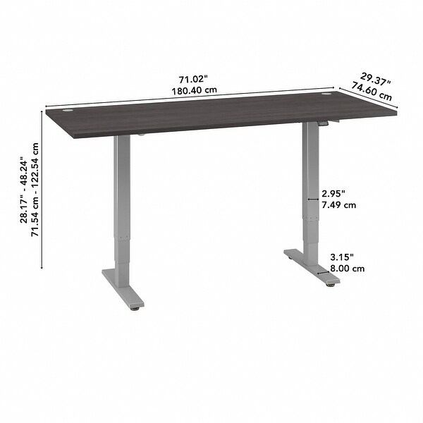 Cabot 72W x 30D Electric Height Adjustable Standing Desk by Bush Furniture