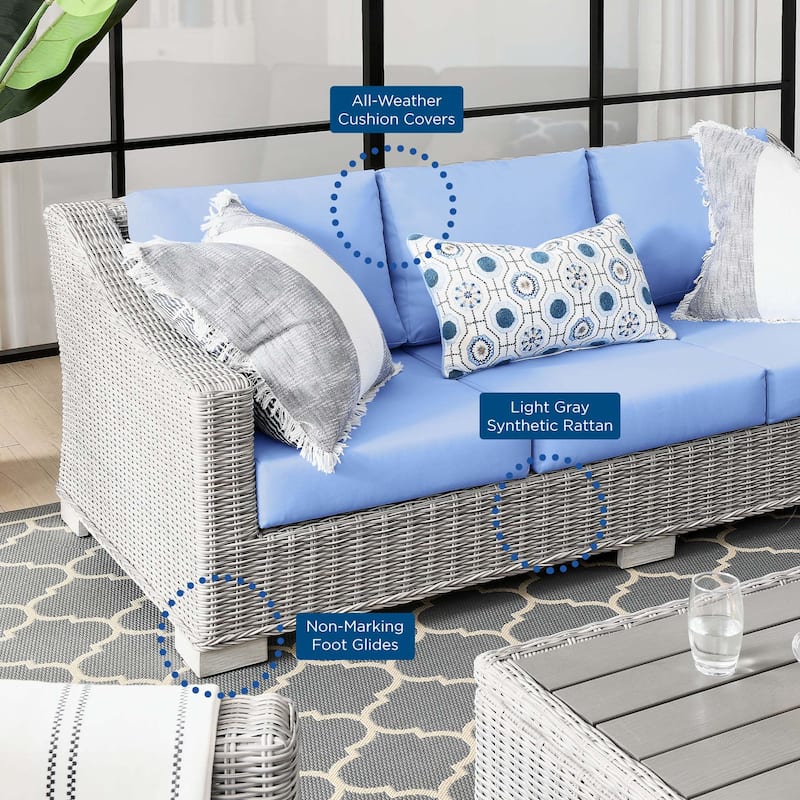 Conway Outdoor Patio Wicker Rattan Sofa