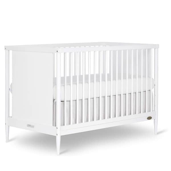 slide 2 of 4, Dream On Me Clover 4-In-1 Modern Island crib With Rounded Spindles - White White