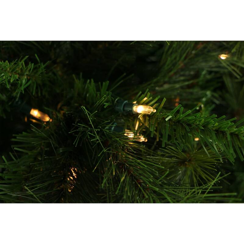 Christmas Time 7.5-Ft. Pennsylvania Pine Artificial Christmas Tree with Clear Smart String Lighting - Green