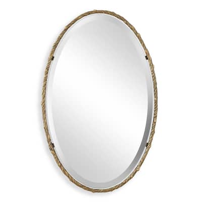 Uttermost 08266 Twisted Branch 22"W x 34"H Oval Beveled Iron Framed