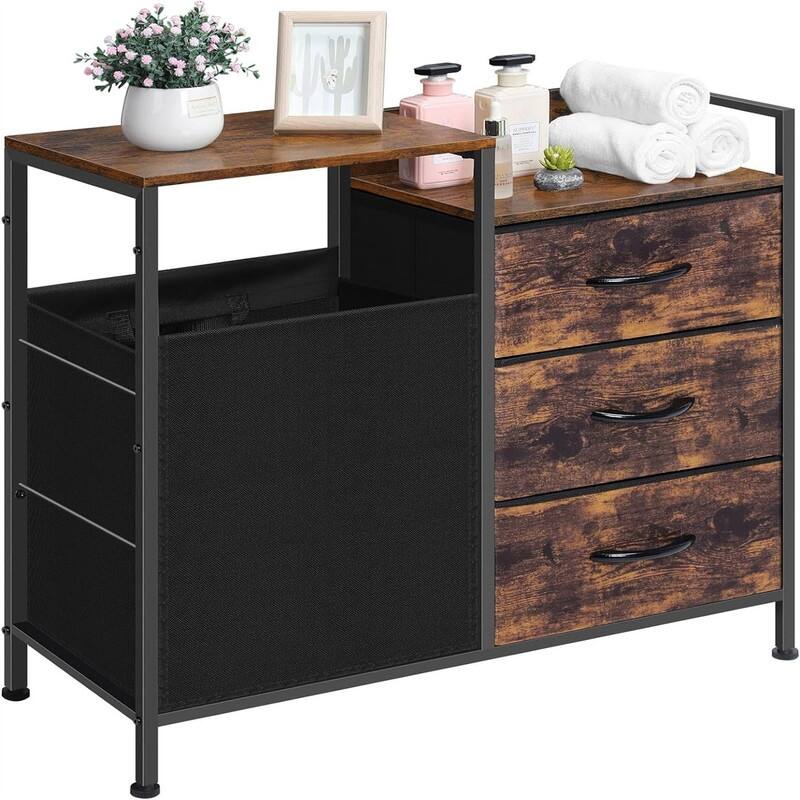 Laundry Basket Organizer - 30.8"L x 11.3"W x 29.1"H - 30.8"L x 11.3"W x 29.1"H - Black