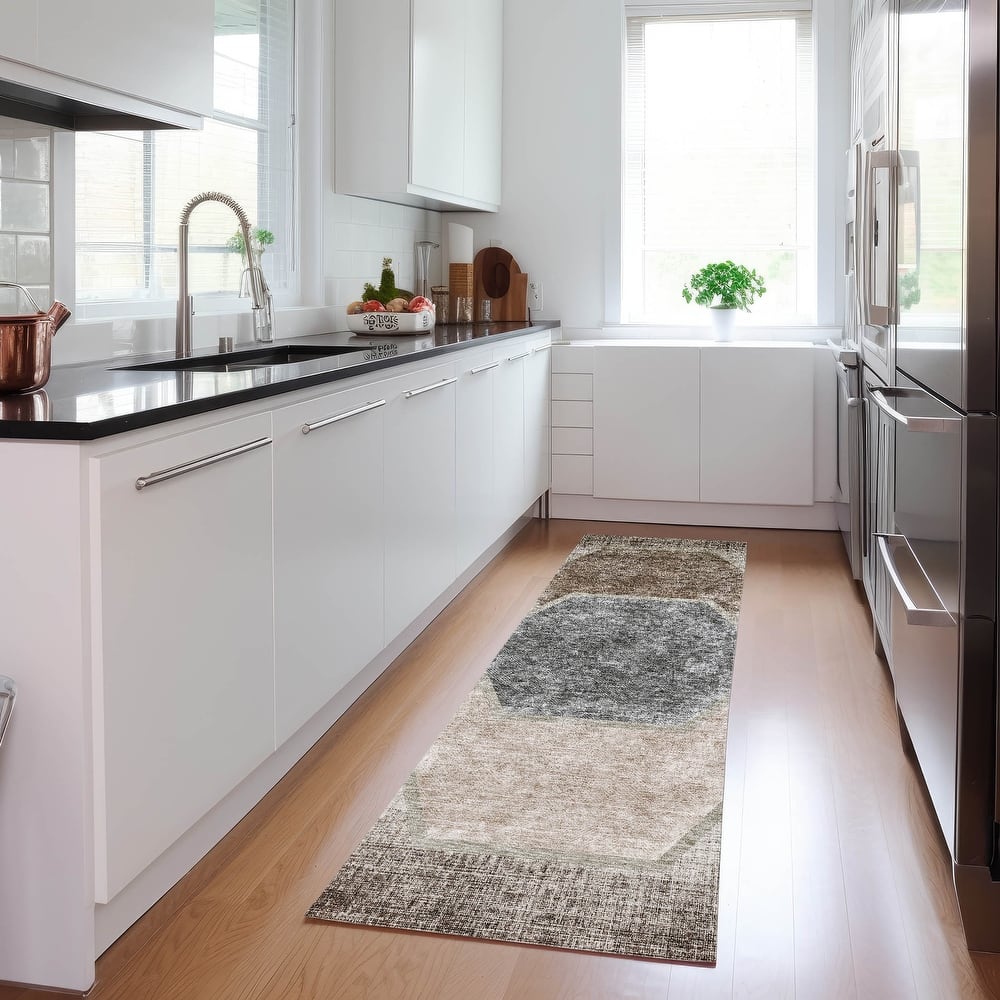 Machine Washable Indoor/ Outdoor Chantille Modern Boho Rug