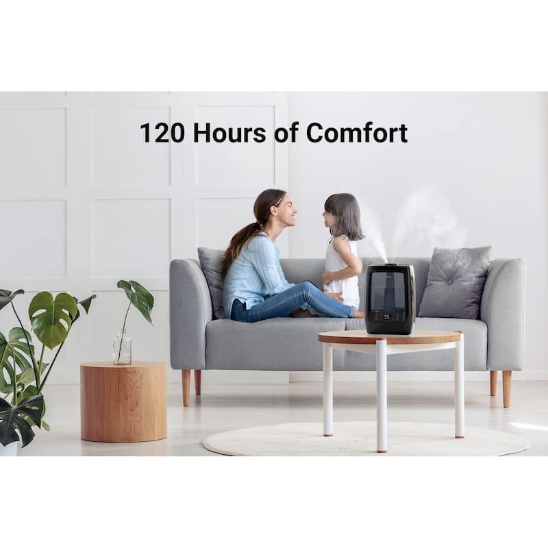 Winix Ultrasonic Warm and Cool Mist Humidifier, 120 Hrs. Run Time, 2 Gal. Tank, LightCel UVc-LED Treated Tank