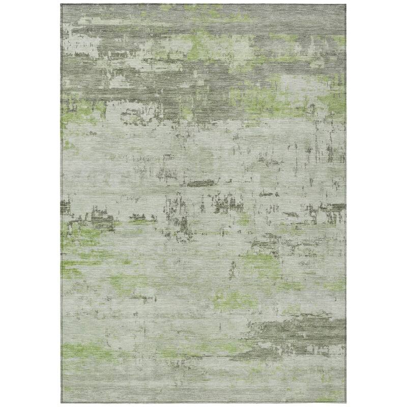 Machine Washable Indoor/Outdoor Abstract Allure Chantille Rug