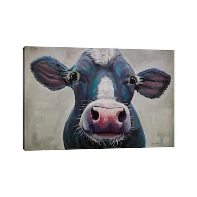 iCanvas "Cow - Clara Belle" by Hippie Hound Studios Canvas Print