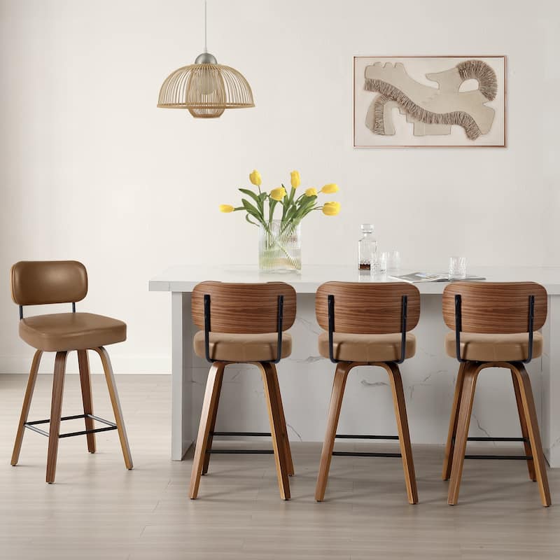 26"/29" Swivel Bar Stools/ Counter Stools with Bentwood Legs
