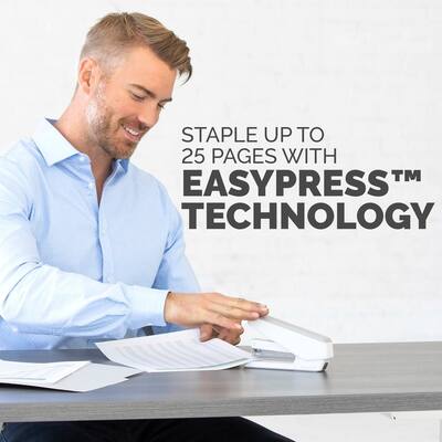 LX850 Full Strip EasyPress Stapler - White