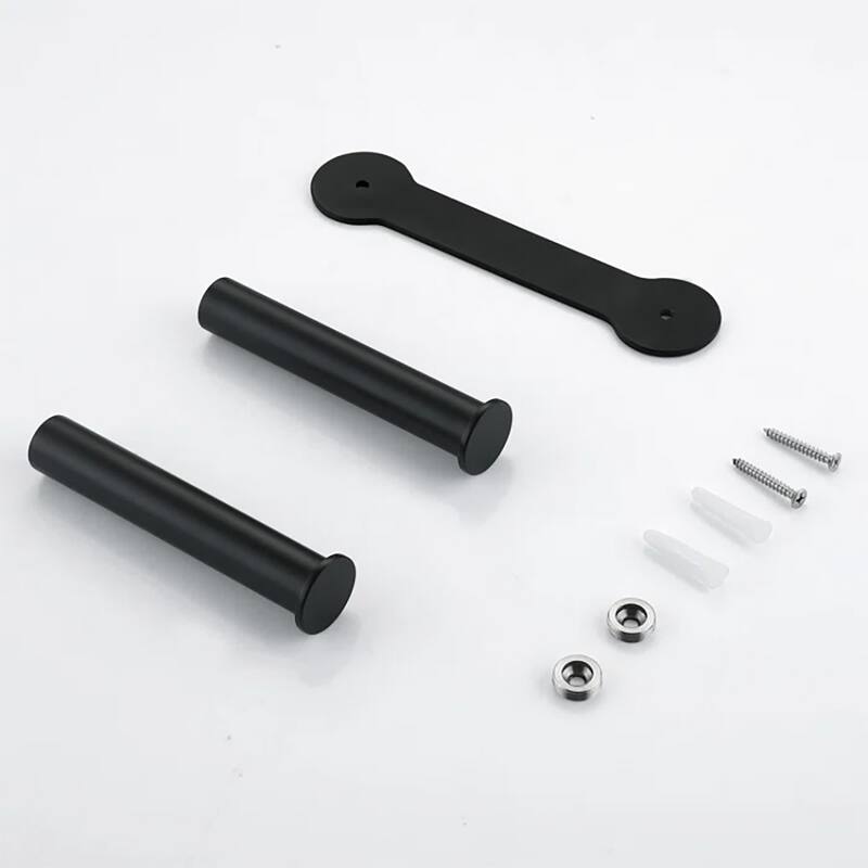 Wall Mount Double Rods Toilet Paper Holder 2 in 1 Tissue Holder