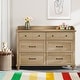 preview thumbnail 12 of 33, Farmhouse Kids Dresser with 5/6 Drawers, Wood Baby Dresser for Nursery Oak - 6-drawer