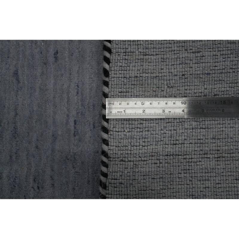 Hand Knotted Oriental 100% Wool Carpet Tribal Tribal Navy Blue & Blues Gabbeh Area Rug - 9' 11'' X 8' 3''
