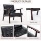 preview thumbnail 22 of 24, Ebello Mid-Century Modern Upholstered Leather Accent Chair with Solid Wood Frame