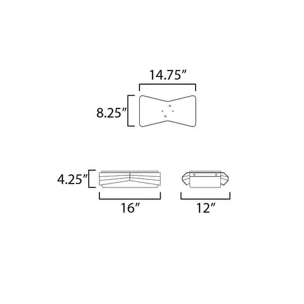 Maxim 10819SW Rizzo 2 Light 16" Wide Flush Mount Ceiling Fixture