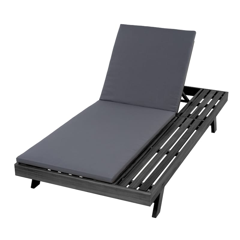 Christopher Knight Home - Molino Modern Outdoor Acacia Wood 4-Position Adjustable Chaise Lounge with Water-Resistant Cushion