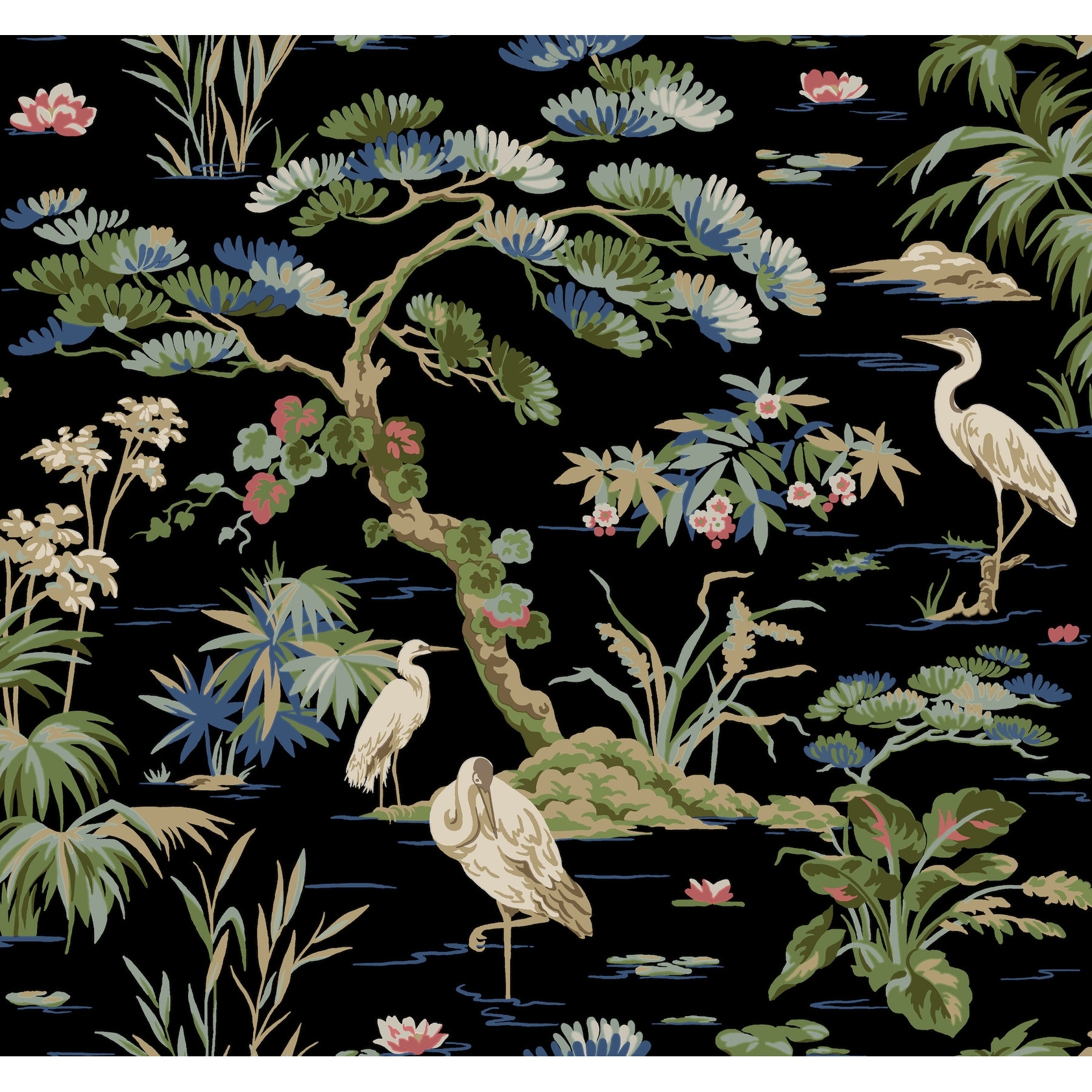 Ronald Redding Bridgewater Black Wallpaper