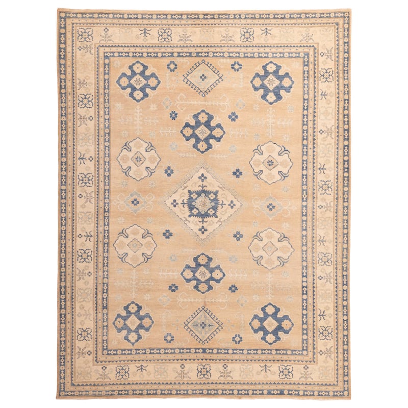 ECARPETGALLERY Hand-knotted Finest Ghazni Tan Wool Rug - 9'7 x 12'3