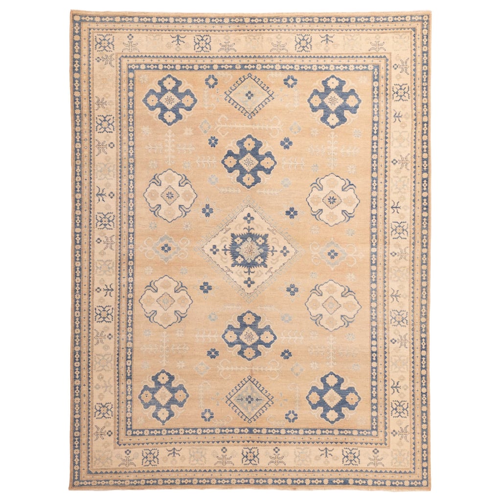 ECARPETGALLERY Hand-knotted Finest Ghazni Tan Wool Rug - 9'7 x 12'3
