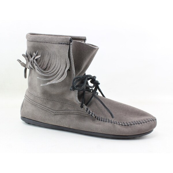 grey moccasin boots