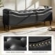preview thumbnail 18 of 38, Zona 59"W Traditional Faux Leather Tufted Upholstered Storage Bench With Soild Wood Legs and Nailhead Trim By HULALA HOME